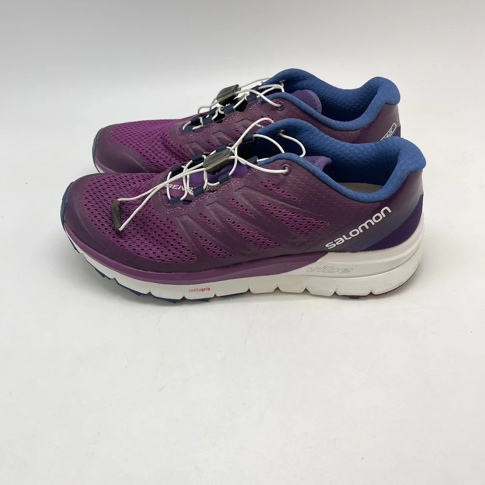 Salomon Sneakers Womens 7.5 Sense Pro Max 392488 Purple Athletic Trail Gym Shoes